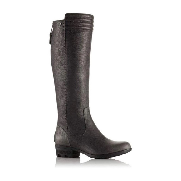 Sorel Danika Black Tall Leather Boots Size 8.5